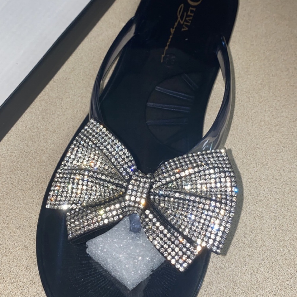Black Bow Sandals